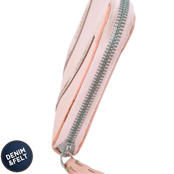 FENDI Pink Serelia Continental Long Leather/Canvas Round Full Zip Wallet 🩷🤎 - Picture 4 of 10